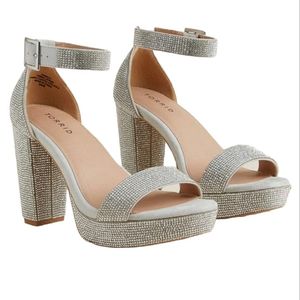Torrid Silver Platform Heels
